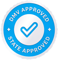 DMV Approved State Approved seal