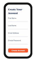 Create your account on your phone